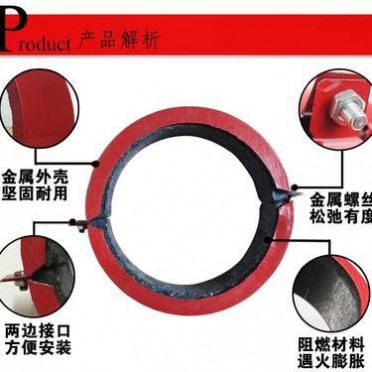 赫耀防火 阻火圈國標非標不銹鋼阻火圈110/75/200/50PVC管道阻火圈