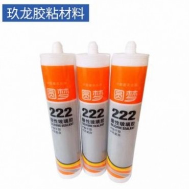 圓夢酸性玻璃膠 300ml 酸性透明硅酮密封膠批發快干防霉玻璃膠